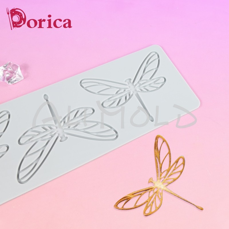 Dragonfly Silicone Lace Mat Handmade Insect Sugarcraft Chocolate Mould Diy gallery