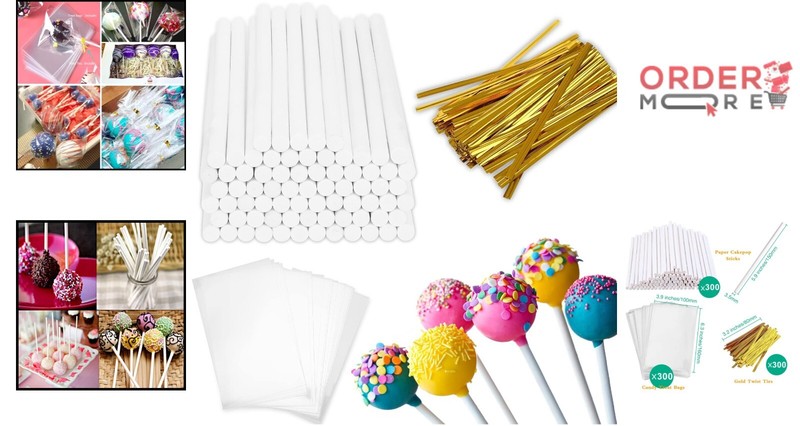900PCS Cake Pop Sticks and Bags Set, Food-Grade Paper for Lollipop Treats gallery