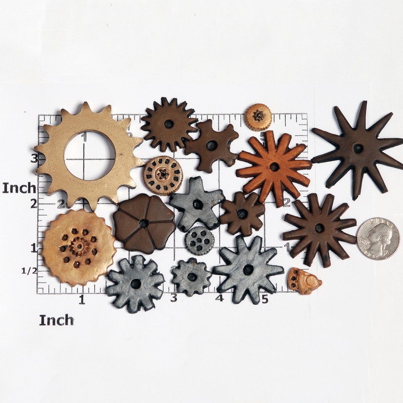 Silicone Steampunk Gear Cog Mold Set 6 Moulds Create 17 Gears Food Safe (241) gallery