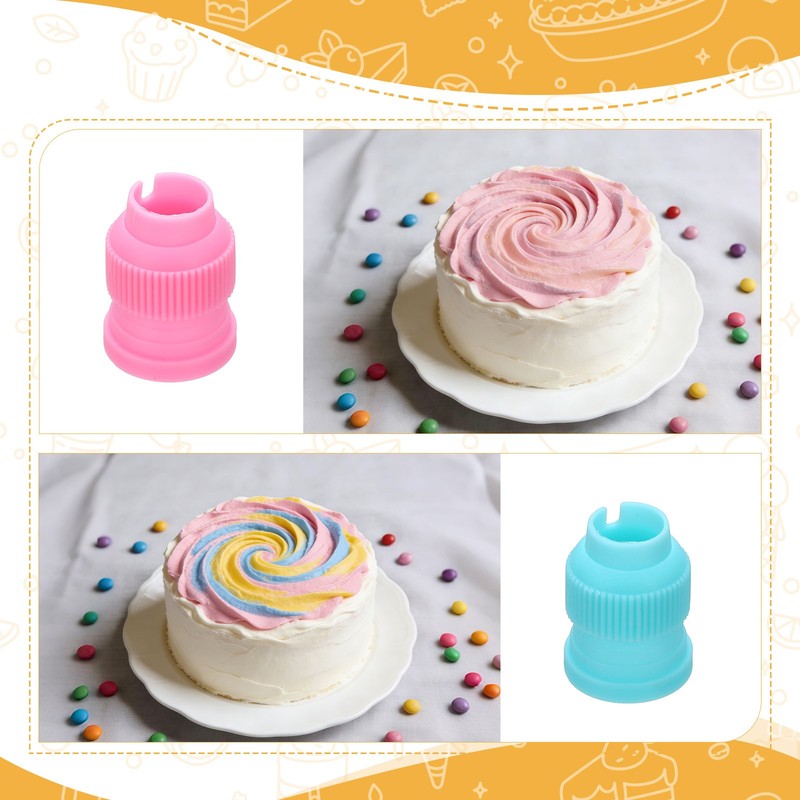 6 Pcs Piping Tip Coupler, Medium Couplers Icing Frosting Piping Bag Tool, White gallery