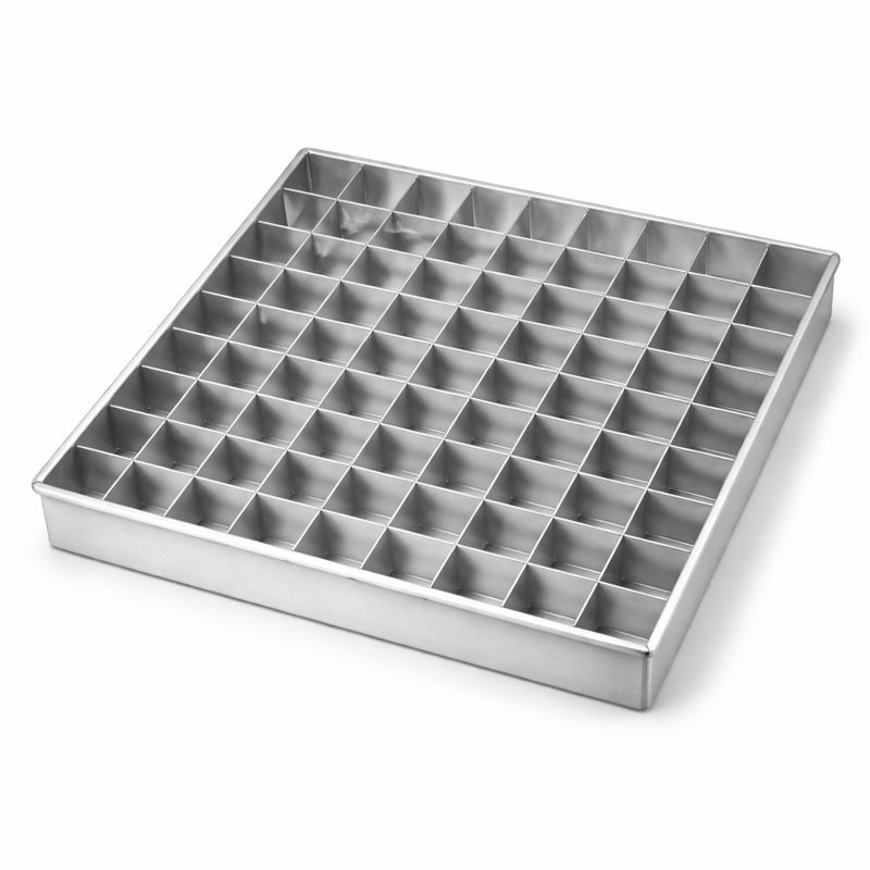 26x26cm Aluminum Brownie Divider Pan 100 Grid | Removable Baking Tray gallery