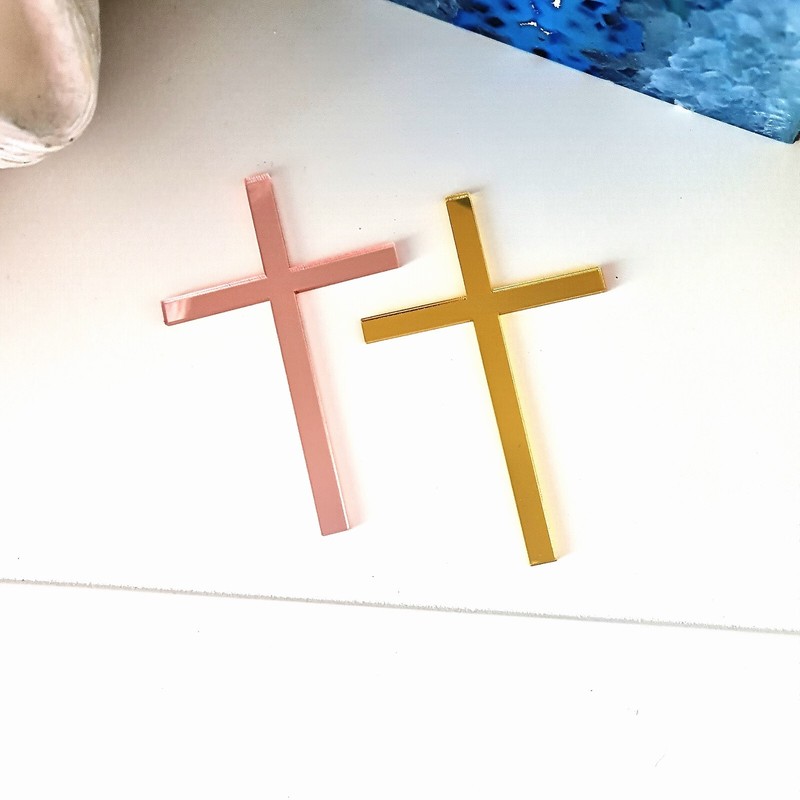 Custom Personalized Acrylic Cake Topper Cross | Birthday | Baptism | Wedding |