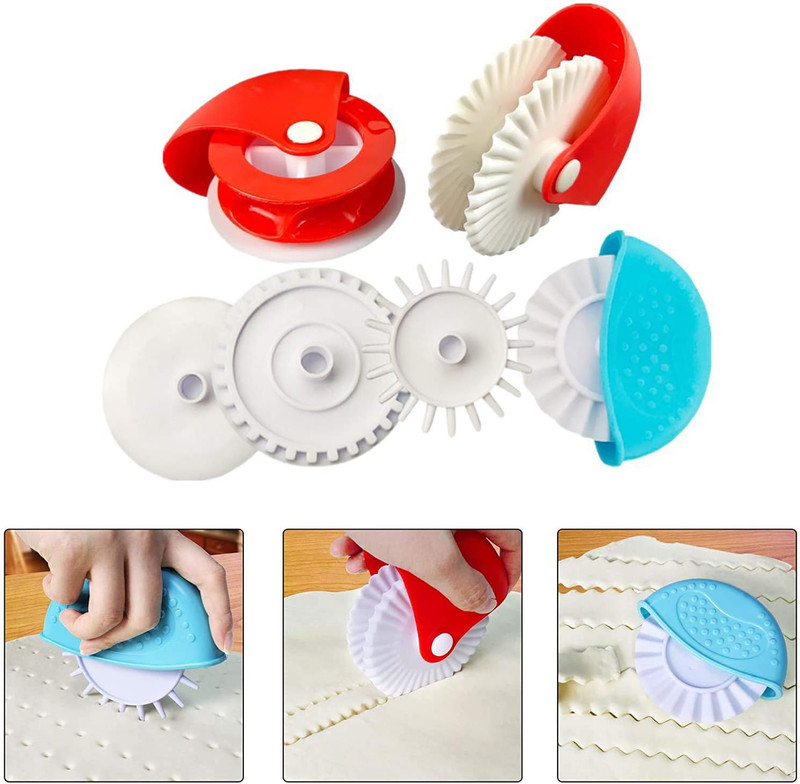 Pastry Wheel Decorator and Cutter, 6Pcs Pie Wheel, Pastry Wheel Roll, Pie Crust gallery