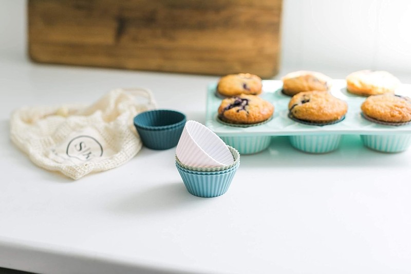 Reusable Silicone Baking Cup Silicone Muffin Liners for Cupcakes, BPA Free, R... gallery