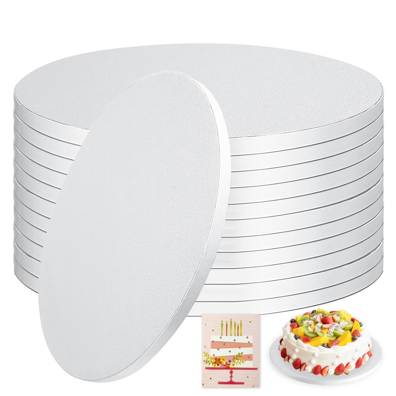 12 Pcs Cake Drums 12 Inch, 1/2 in Thick Cardboard Cake Boards 12 Inch Round, ... gallery
