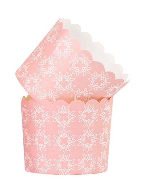 PIXIE POP PARTY Cupcake Liners 25 Count 4.5oz Each Pink Tea Party Princess Baby