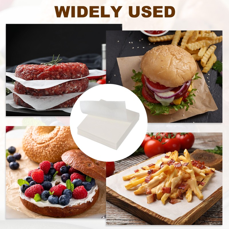 500pcs Square Oven Paper Sheets, 2.4" Nonstick Paper, White gallery