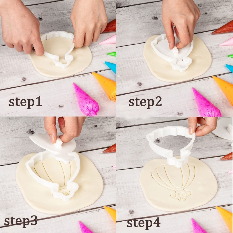 Flycalf Wedding Cookie Cutters Set Of 7 Plunger Stamps Holiday Gifts Baking gallery