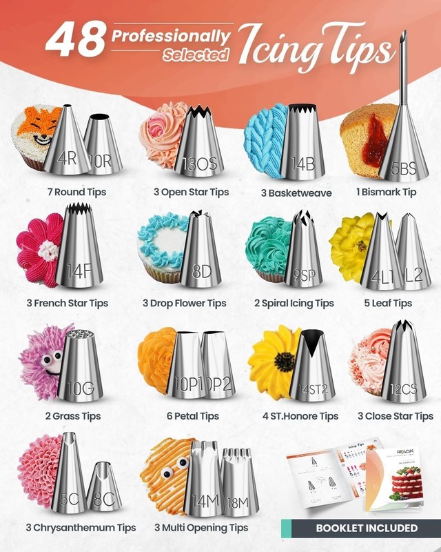 250 Pcs Aluminum Cake Decorating Tools Kit with 12" Metal Turntable & Knife set gallery