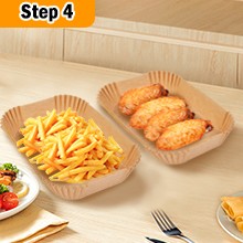 Air Fryer Disposable Paper Liner for Bella 4Qt Slim Air Fryer, 130PCs Food gallery