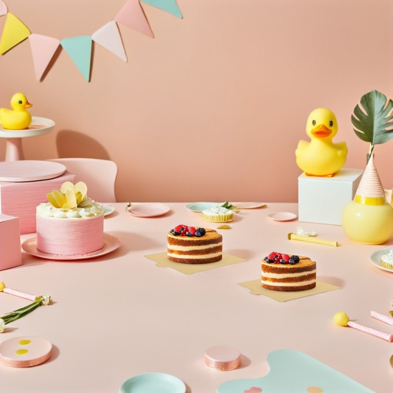 200pcs Cardboard Cake Base, 3.5" Square Dessert Serving Plate, Mousse Display gallery