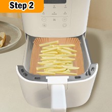 Air Fryer Disposable Paper Liner for Bella 4Qt Slim Air Fryer, 130PCs Food gallery
