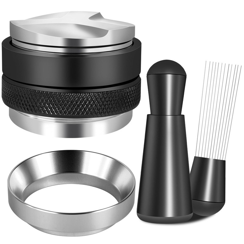 Reoszeank 51mm Espresso Accessories Kit, Coffee Distributor and 51mm, Black