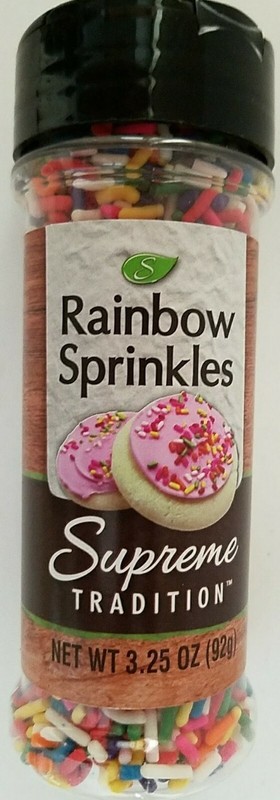 Candy Rainbow Sprinkles 3.25 oz (92 g) Flip-Top Shaker Bottle