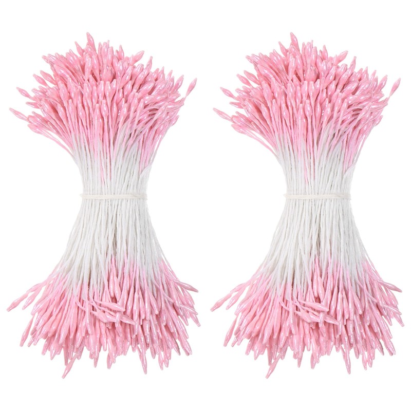 720-Pack 2mm Artificial Flower Stamens for DIY Crafts[Light Pink]