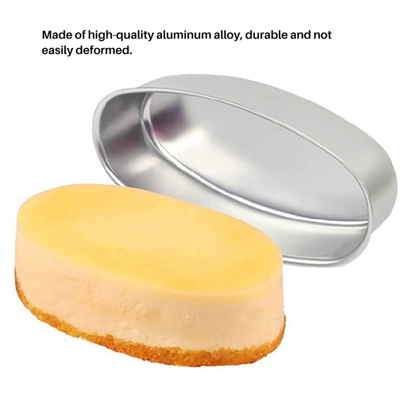 10Pcs Oval Egg Shape Aluminium Alloy Metal Cheese Pan Cake Mold Bread3165 gallery