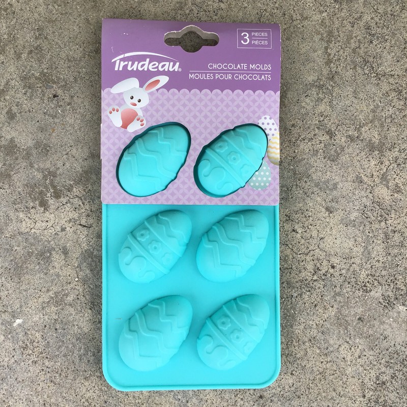 Trudeau Silicone Chocolate Easter Eggs Molds 3 Pack Blue
