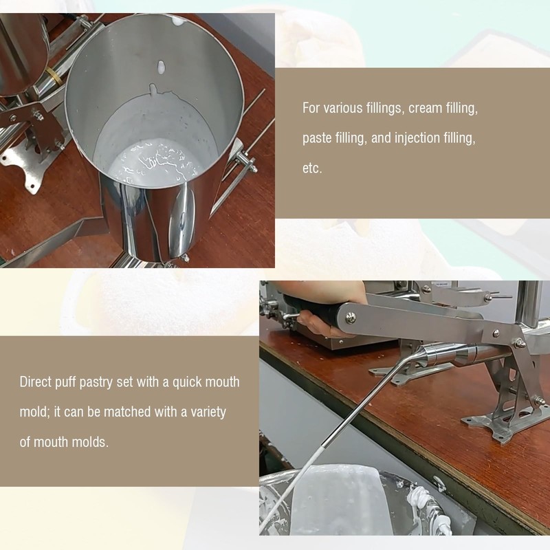 Kolice Commercial Manual Cream/Jam Filler Stainless Steel Churros Filler(2 Head) gallery