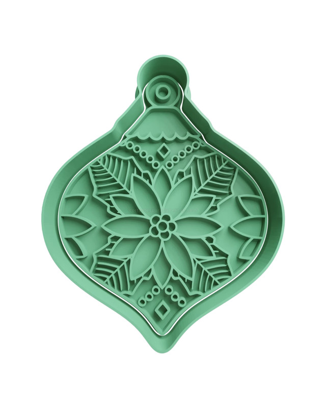 Christmas Bells Cookie Cutter Stamp Star Poinsettia Floral Bell gallery