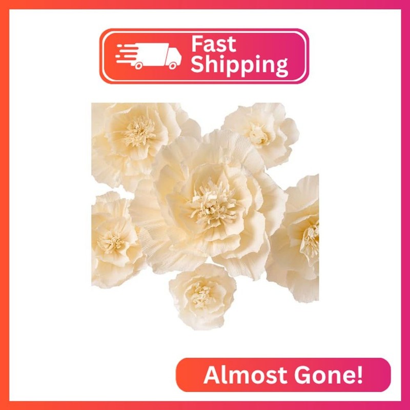 MEJOY Crepe Paper Flowers Decoration for Wall, Artificial Flowers for Wedding De