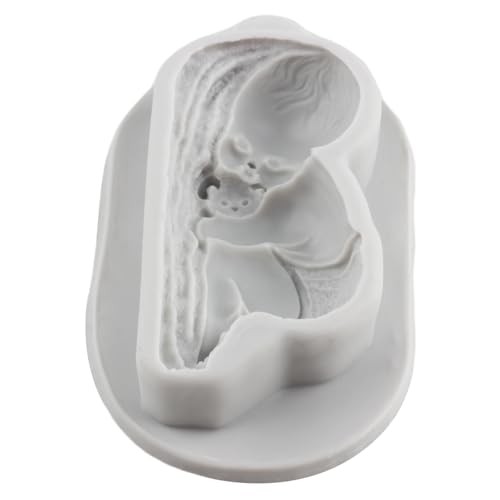 Sleeping Baby Fondant Silicone Molds Baby Chocolate Candy Mold for Baby Shower gallery