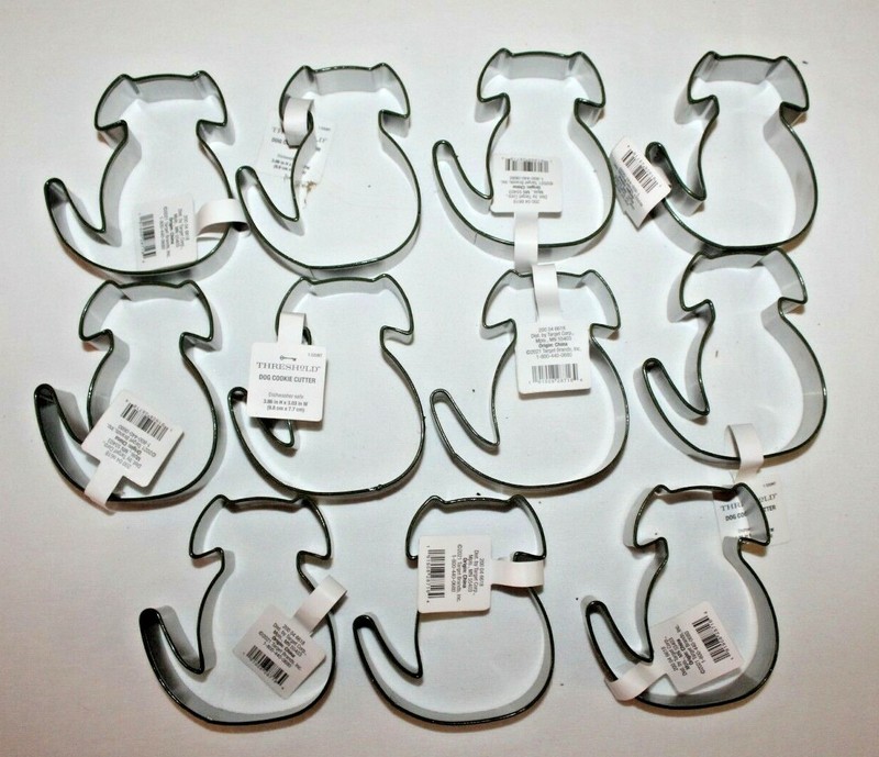 Threshold Cookie Cutter~DOG~11 pc set/lot~Stainless Steel~Coated Edge