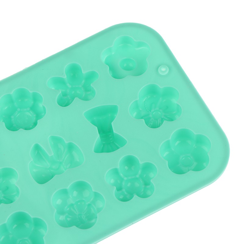 1Pc 18Cavities Flower Bow Tie Silicone Mold DIY Cake Pudding Ice Baking Tools gallery