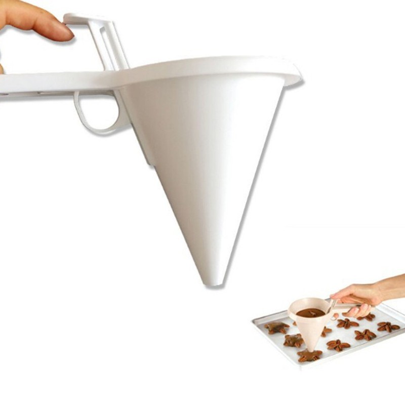 Chocolate Decorating Funnel Dispenser White Easy to Use Baking Accessory gallery