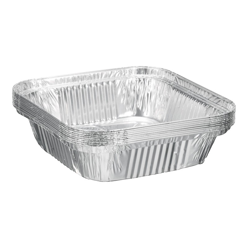 10pcs 6.3″ Aluminum Square Cake Baking Panes, Silver