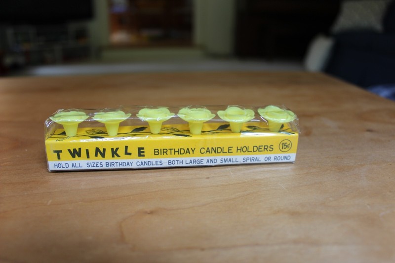 NEW Vintage TWINKLE Birthday Candle Holders Set of 6 Holds All Sz Candles Japan