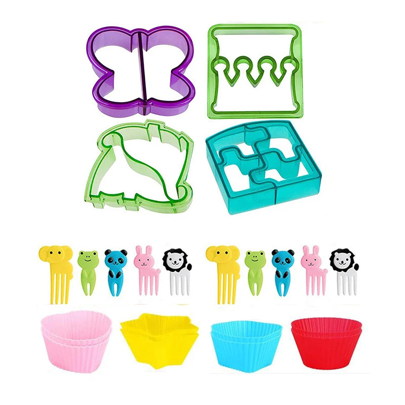 Sandwich Cutters Set for Children Food Cookies Bread Mold Maker Fruit and Vegeta