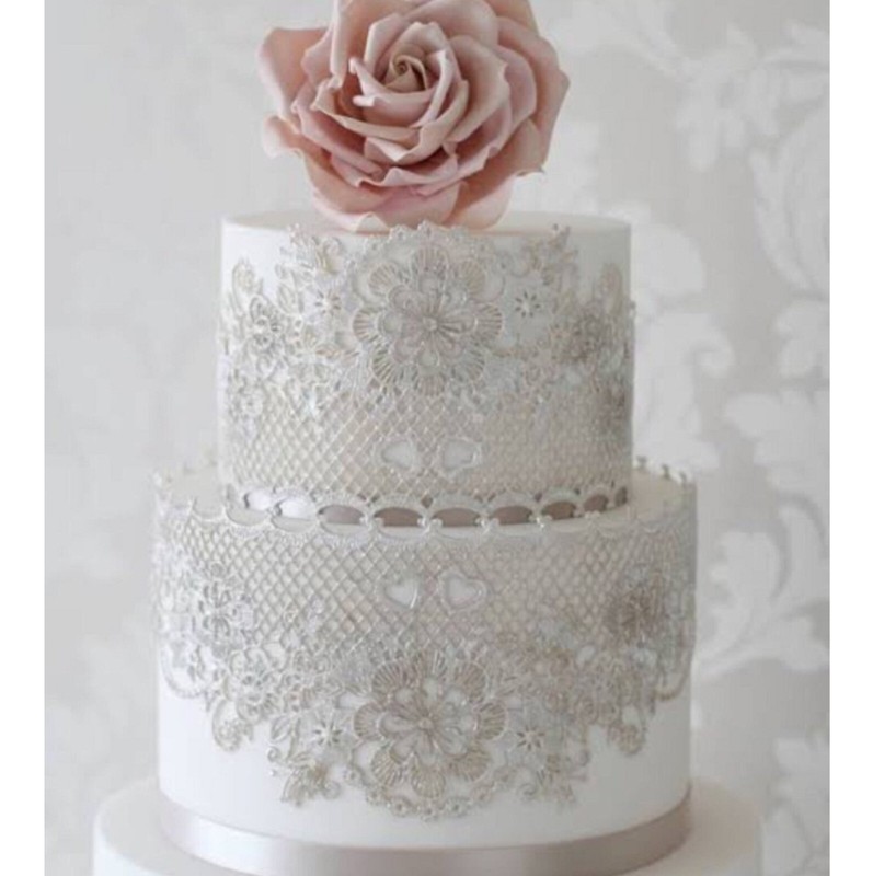 6 x EDIBLE SUGAR LACES - WEDDING, HIGH TEA OR SPECIAL OCCASIONS gallery