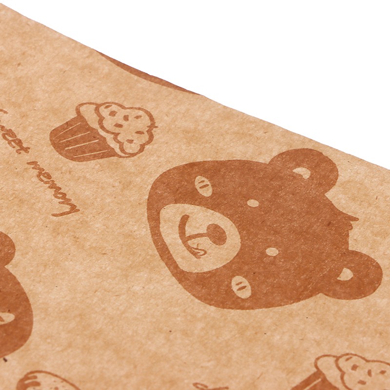 100PC Sandwich Packaging Paper Food Grade Without BisphenolA Oil Resistant Paper gallery
