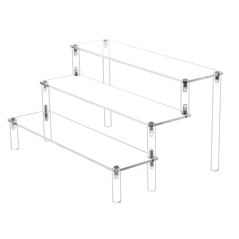 ihomecooker 3 Steps Clear Acrylic Display Riser Cupcake Stand 3 tier, clear