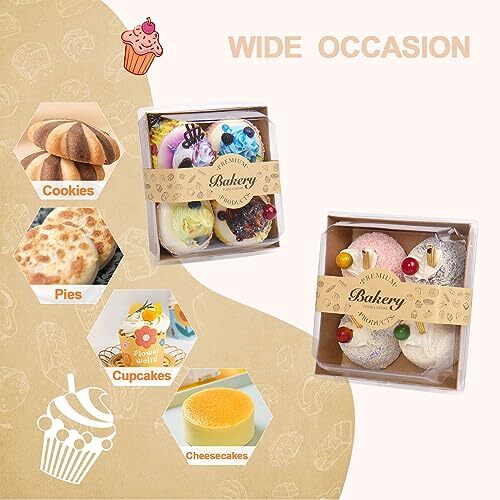 100 Pack Charcuterie Boxes With Clear Secure Lids 5.3x4.9x2.5 Inches Brown Squar gallery