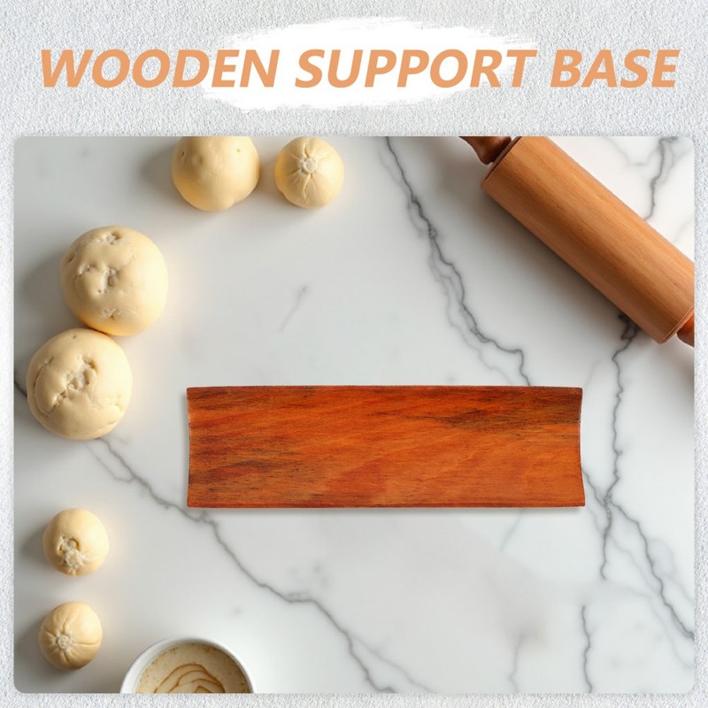 Rolling Pin Wooden Base Kitchen Organizer Rack Counter Holder for Utensils gallery
