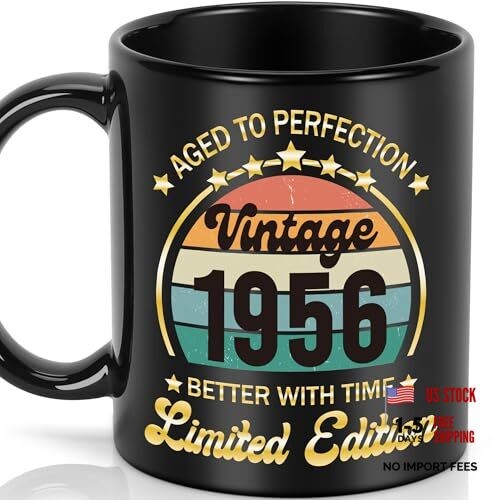 Vintage 1956 Mug for Men – 70th Birthday Gift for Men – Vintage Birthday Mug