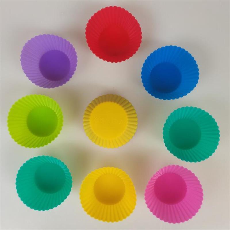 Free Shipping Silicone Cupcake Mold Bakeware Liner Reusable Muffin Baking cake gallery