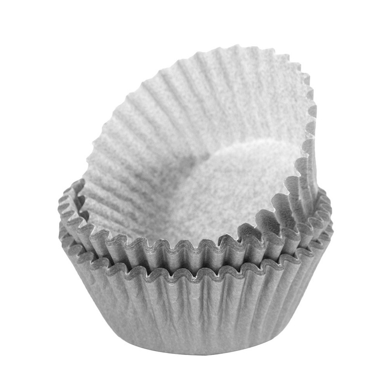 Regency Matte Mini Baking Cups Silver 40pce