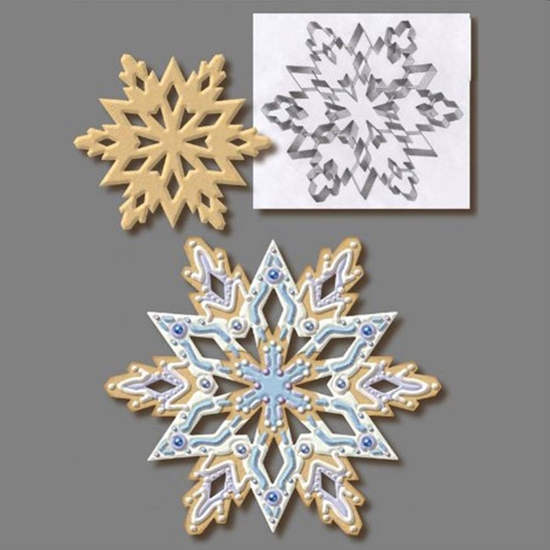 Snowflake Cookie Cake, Christmas Decorating Fondant Embossing Tool Cookie Cut... gallery