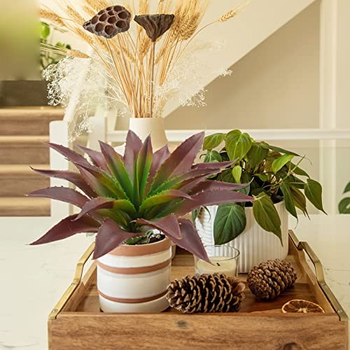 Succulents Plants Artificial, Large Fake Succulents Flowers 1 Red&green gallery