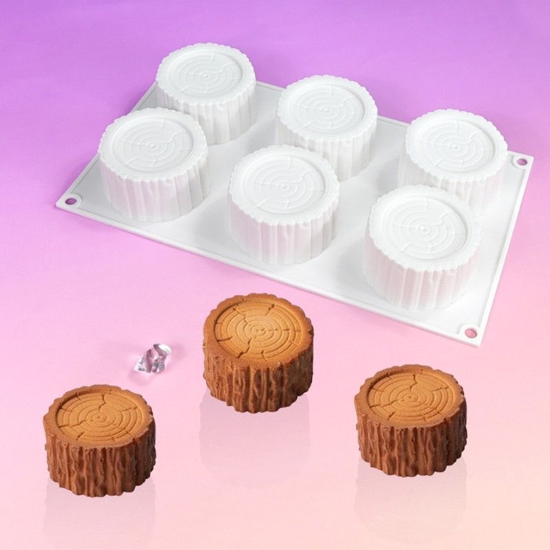 Silicone Mousse Cake Mould for Birthdays and Gatherings Tree Stump Dessert Form gallery