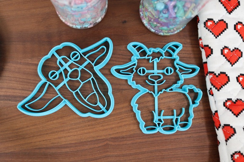 Alpine Goat Cookie Cutters - Alpine Goat Doe, Alpine Goat Face, Alpine Goat gallery