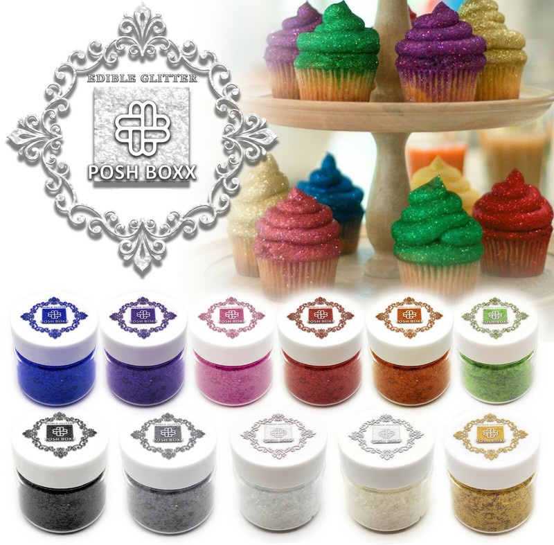 2-Pack [1/4oz] Real Edible Glitter 100% Food Safe - Sparkle Flakes