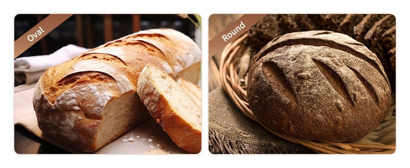 Banneton Bread Proofing Basket for Sourdough: 10 Inch Oval and 9 Inch gallery