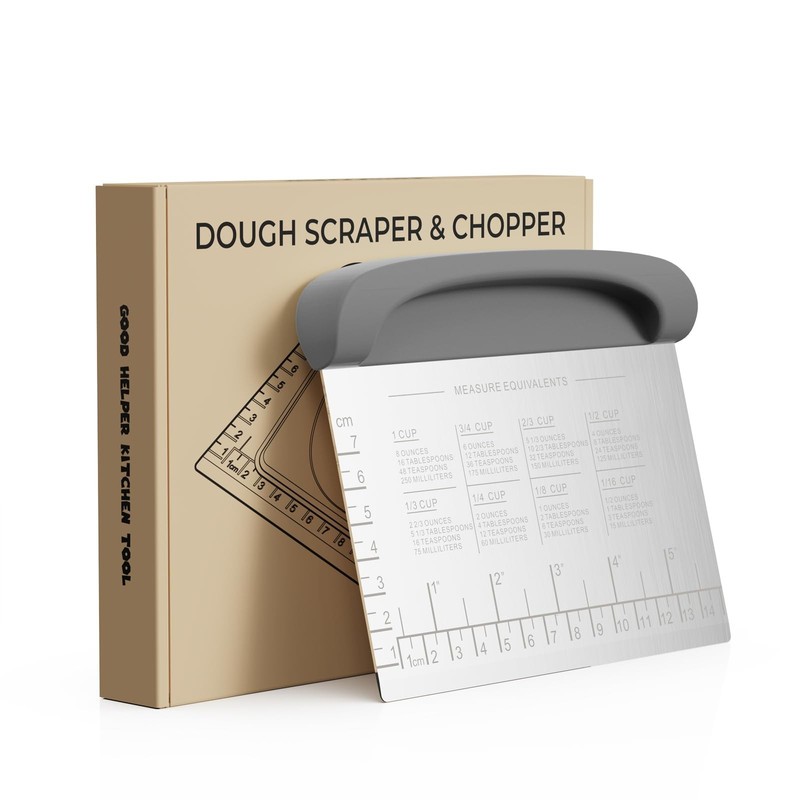 Bench Scraper Dough Cutter Tool – Pastry Scraper for Bread Cake Pizza, Bench …