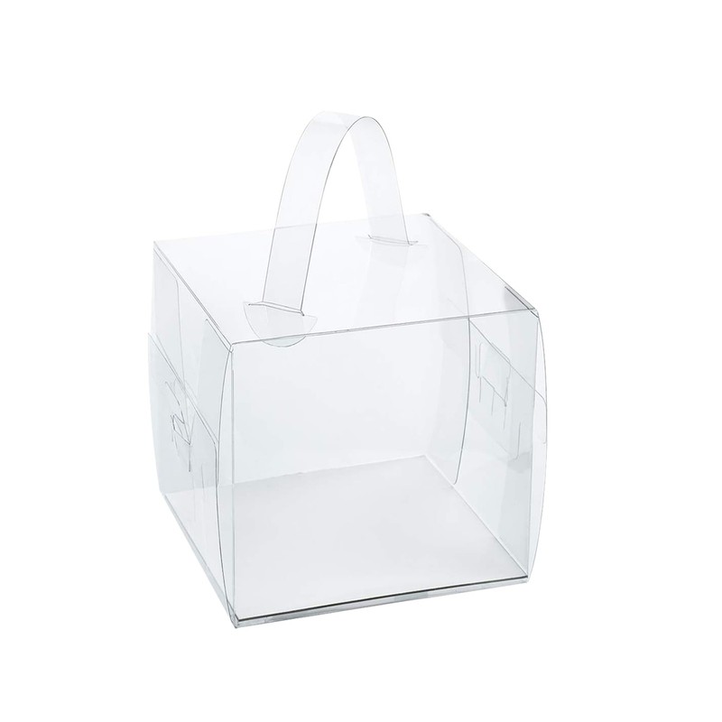 6x6x6in Clear Cake Boxes 20 Pack – Transparent Bakery Boxes with Handles,5in …