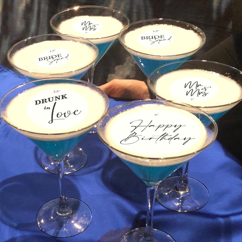 Sample Size Pack Edible Cocktail Drink Toppers