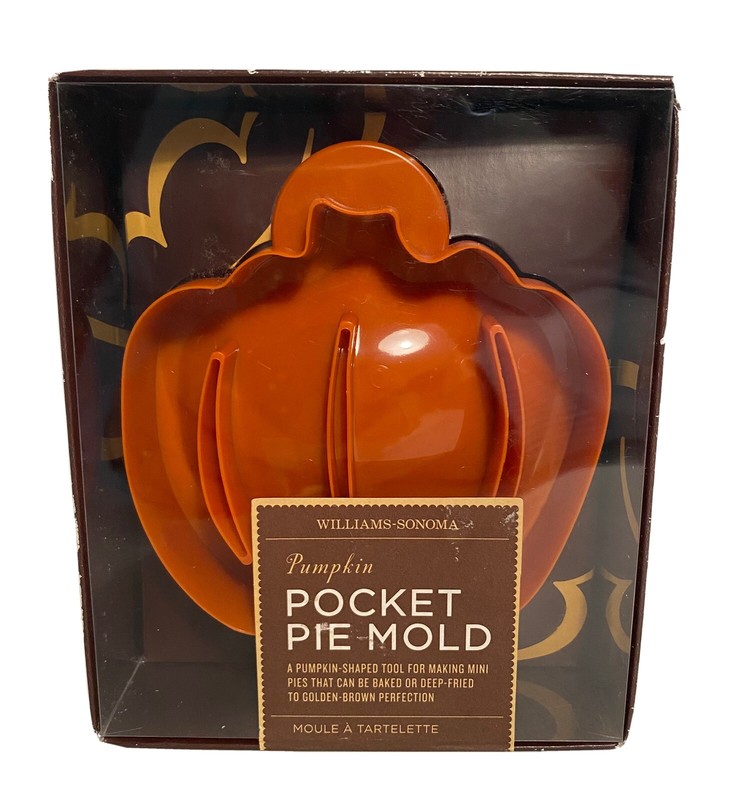 Williams-Sonoma Pumpkin Pocket Pie Baking Mold Orange Autumn Fall Dessert New