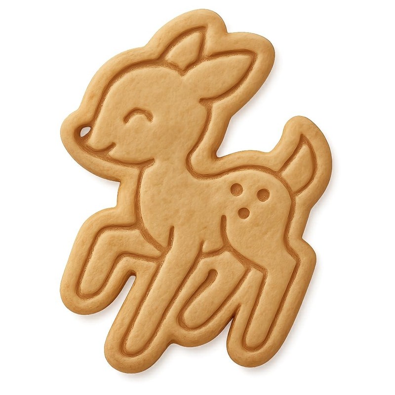 Playful Fawn Cookie Cutter & Stamp - 4x3.1 Fun Kitchen Baking gallery